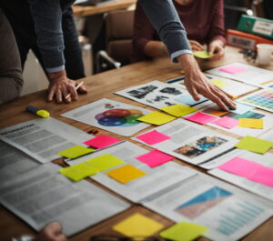 business-people-are-brainstorming (1) Imagem de um brainstorm de uma equipe de marketing